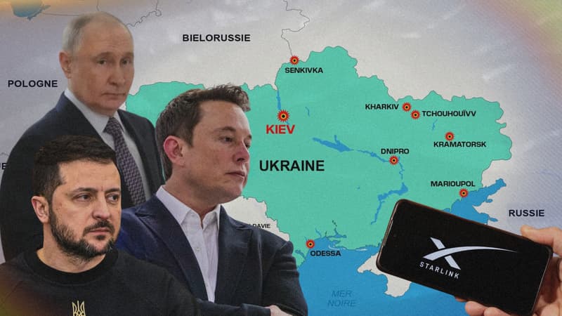 La Russie ne "retrouvera pas pleinement le niveau d'efficacité qu'elle avait avec Starlink": coupée du système "pratiquement irremplaçable" d'Elon Musk, l'armée russe subit des revers en Ukraine faute d'alternative