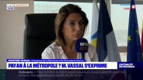 Métropole Aix-Marseille: pour sa présidente Martine Vassal, "il n'y a pas de pièges" dans la proposition faite à Benoît Payan de devenir vice-président