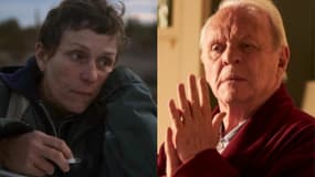 Frances McDormand dans "Nomadland" et Anthony Hopkins dans "The Father"