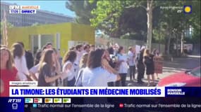 La Timone: les étudiants en médecine mobilisés