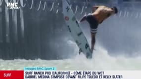 Medina vainqueur de la 8e manche du Surf Ranch Pro sur une vague artificielle