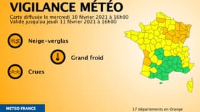 17 départements sont placés en vigilance orange mercredi après-midi.