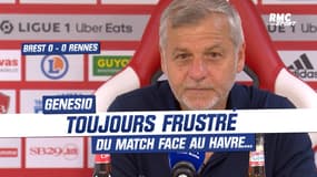 Brest 0-0 Rennes : "J’espérais beaucoup mieux de mon équipe", relève Genesio (qui pense encore au match du Havre)