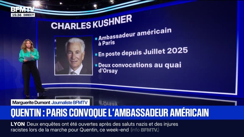 Paris convoque l'ambassadeur américain après ses propos sur la mort de Quentin Deranque