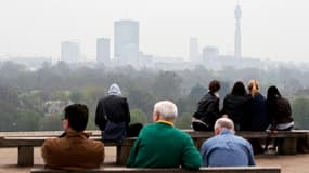 La ville de Londres, particulièrement polluée, en avril 2014.