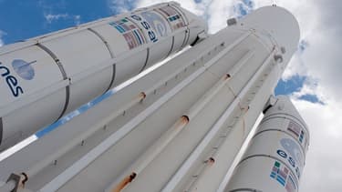 Un lanceur Ariane 5 exposé au salon aéronautique du Bourget en juin 2011.