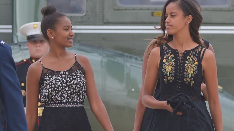 Les deux filles de Barack Obama, Sasha et Malia, le 30 août dernier 