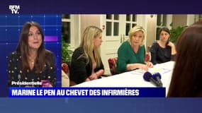 Marine Le Pen au chevet des infirmières - 04/11