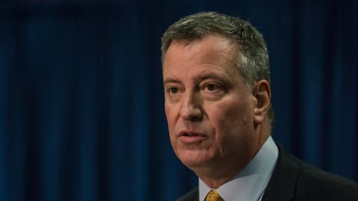 Le maire de New York, Bill de Blasio, mardi.