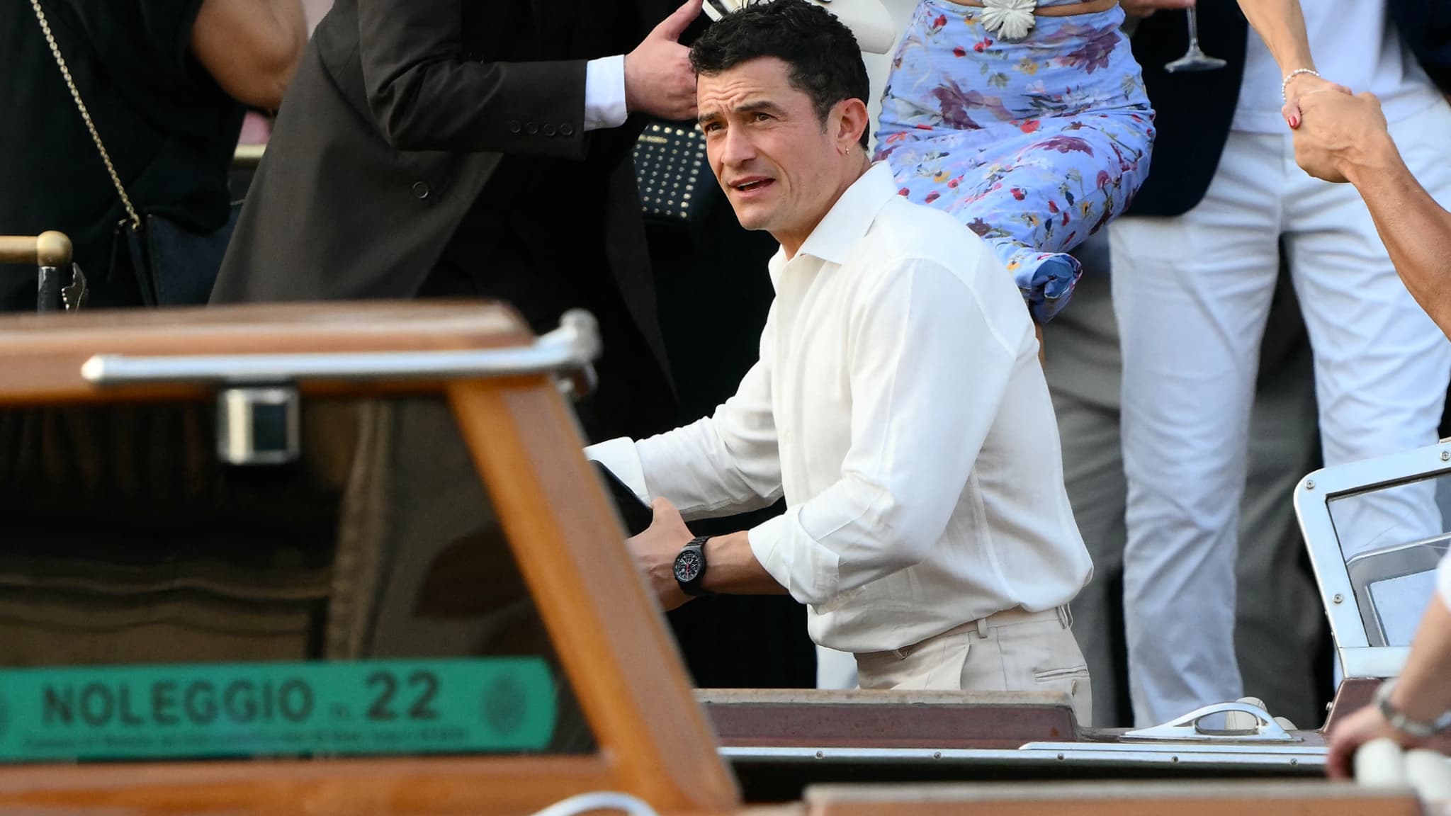Orlando Bloom at the wedding of Jeff Bezos, June 26, 2025 in Venice. Orlando Bloom at the wedding of Jeff Bezos, June 26, 2025 in Venice.
