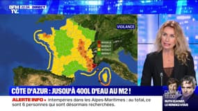 Côte d'Azur: jusqu'à 400l d'eau au m² ! - 02/10