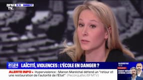 Marion Maréchal (Reconquête): "Il y a, aujourd'hui dans notre école, une offensive islamique"