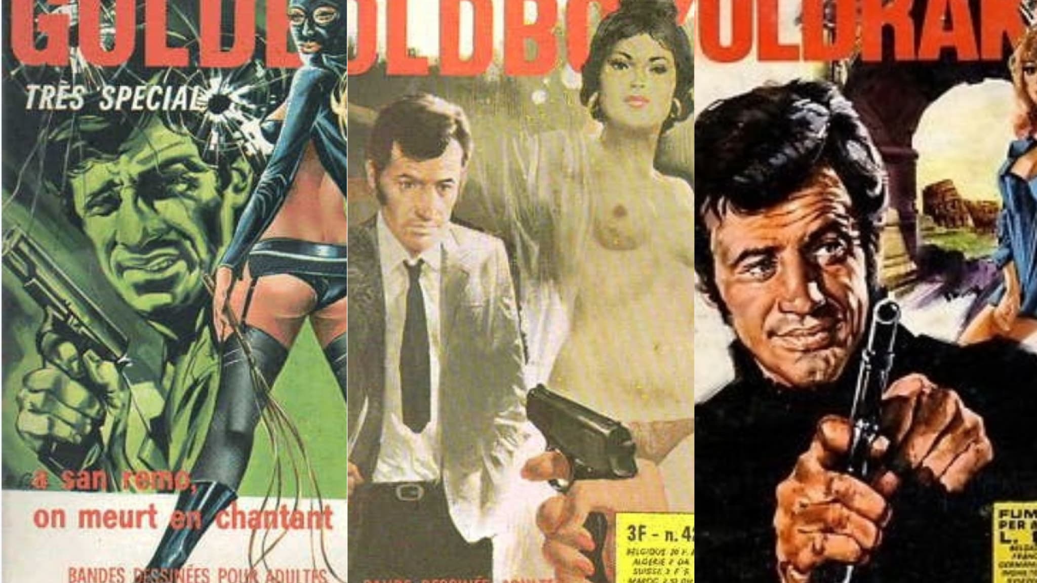 Belmondo sur les couvertures des BD "Goldrake" et "Goldboy" Belmondo sur les couvertures des BD "Goldrake" et "Goldboy"