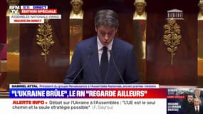Gabriel Attal (Renaissance): "Utilisons ces près de 300 milliards d'euros d'avoirs russes pour aider l'Ukraine"