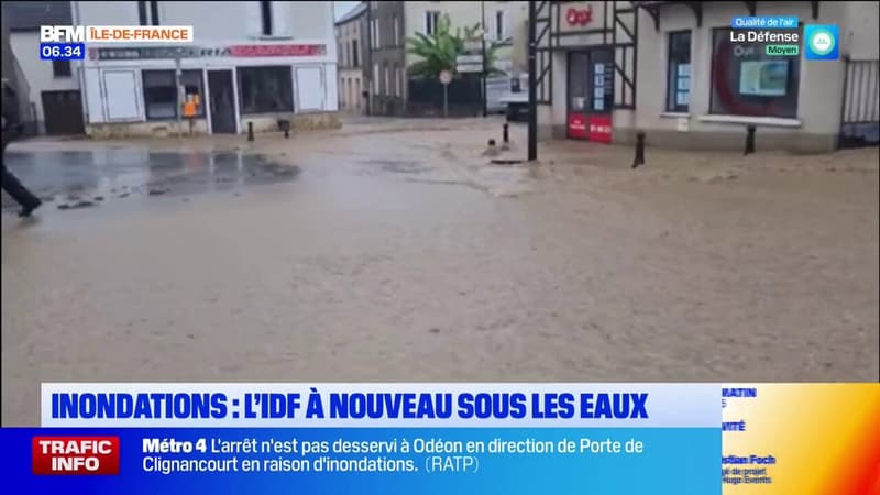 Ile-de-France: des images impressionnantes des inondations