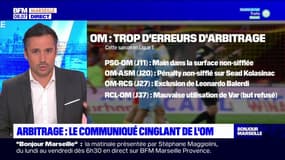 Marseille: l'OM dénonce plusieurs décisions d'arbitrage litigieuses