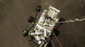 Le robot Perseverance sur Mars.