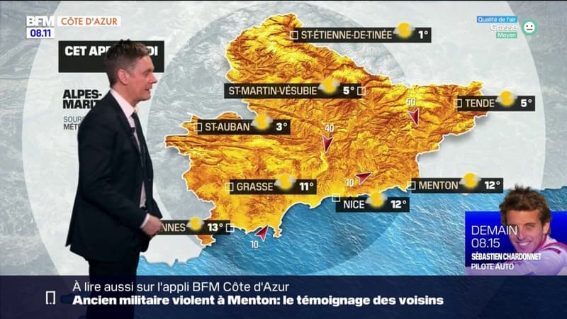 Météo Côte d’Azur: une journée ensoleillée, 12°C à Nice