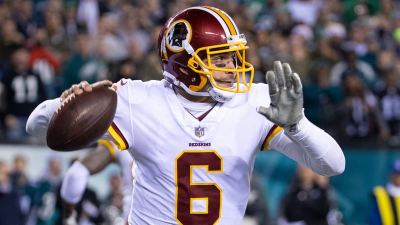 Mark Sanchez lors d'un match avec les Washington Redskins en décembre 2018.