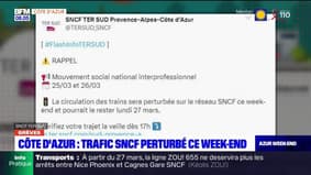 Côte d'Azur: le trafic SNFC encore perturbé ce week-end