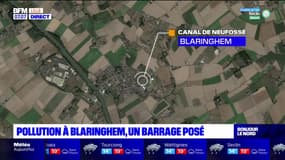 Pollution à Blaringhem: un barrage a été posé par les pompiers