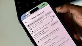 L'application Uber, sur smartphone