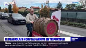 Le Beaujolais Nouveau arrive en triporteur