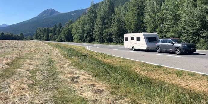 La RD1091 sur laquelle pourrait être créée une "voie olympique" pour les JO de 2030. 