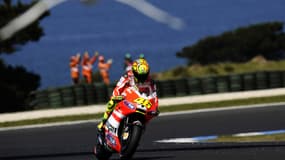 Valentino Rossi sur le tracé de Phillip Island