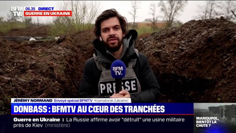 Ukraine: dans le Donbass, BFMTV au coeur des tranchées