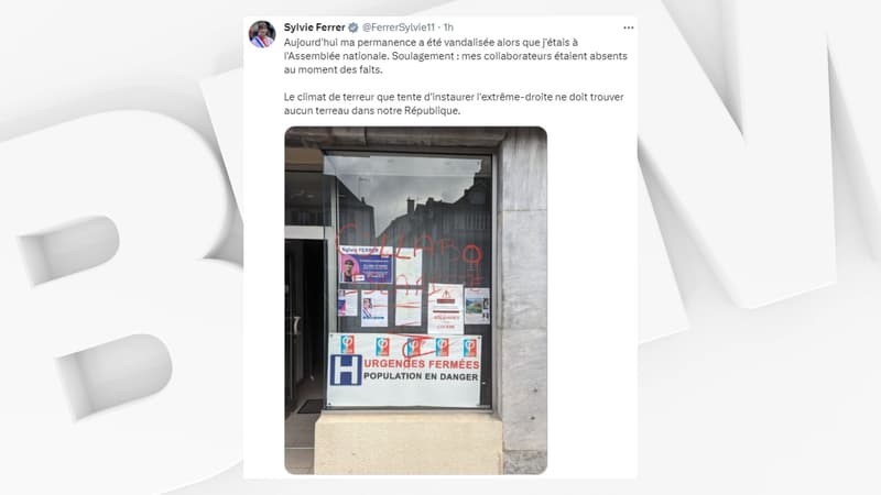 Haute-Pyrénées: la permanence d'une députée LFI vandalisée avec un tag 