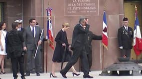 Mont Valérien: présence remarquée de Julie Gayet lors du déplacement de François Hollande