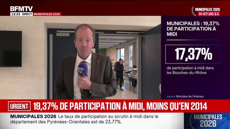 Municipales: 17,37% de participation à 12h dans les Bouches-du-Rhône
