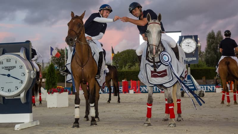 Théo Bachelot et Astier Nicolas, vainqueurs du Longines Equestrian Challenge Normandie 2019