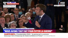 Emmanuel Macron: "Nous ne sommes pas en guerre contre la Russie"