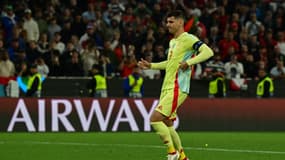 Alvaro Morata après son tir au but repoussé lors de la finale de la Ligue des Nations entre l'Espagne et le Portugal (2-2, 3 t.a.b. 5), le 8 juin 2025