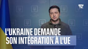 Volodymyr Zelensky demande l'intégration "sans délai" de l'Ukraine à l'Union européenne