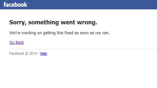 Facebook est en panne.