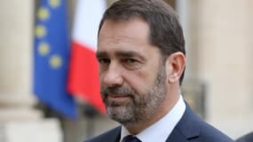 Christophe Castaner sur le parvis de l'Élysée, le 20 novembre 2017