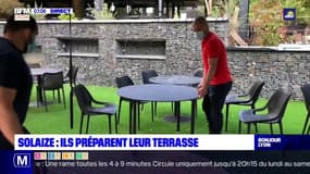 Solaize: les restaurateurs préparent leur terrasse