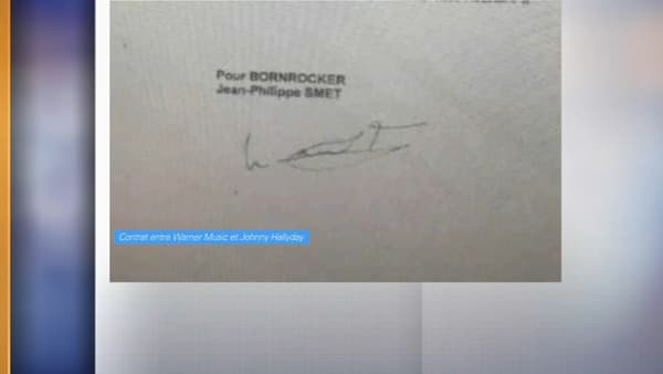 Le document signé entre Johnny et la Warner le 22 novembre 2017.