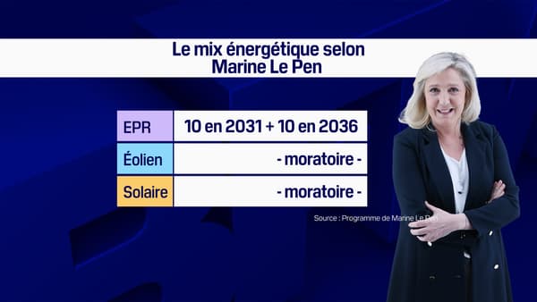 Le mix énergétique selon Marine Le Pen Le mix énergétique selon Marine Le Pen