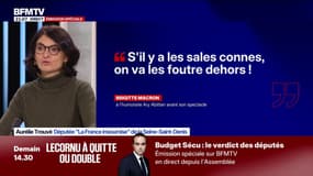 Propos polémiques de Brigitte Macron: "Ce sont des paroles indignes", déplore Aurélie Trouvé, députée (LFI)