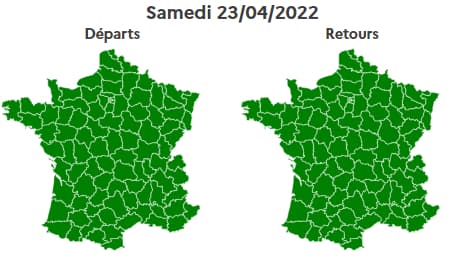 Samedi classé vert sur toute la France