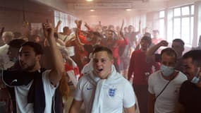 Des supporters anglais à Wembley