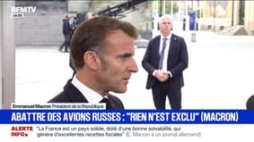 Emmanuel Macron assure que "rien n'est exclu" en terme de riposte si un avion russe viole l'espace aérien européen