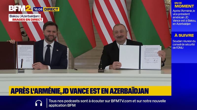 Signature d'accords entre les États-Unis et l'Azerbaïdjan lors de la visite du vice-président américain JD Vance à Bakou