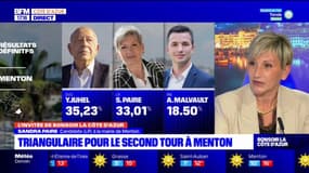 Elections municipales à Menton: la candidate (LR) Sandra Paire, se dit "satisfaite" de son score au premier tour