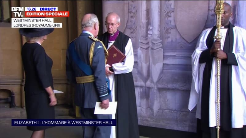 Hommage à Elizabeth II: la famille royale quitte Westminster Hall