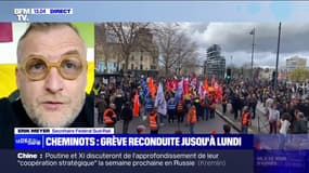 Erik Meyer (Sud-Rail): "les cheminots sont motivés pour faire tomber ce texte" sur les retraites